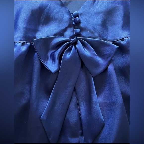 💙 Vintage Victoria’s Secret Cobalt Satin Slip Dress ✨ Bow Back Y2K - Picture 5 of 7